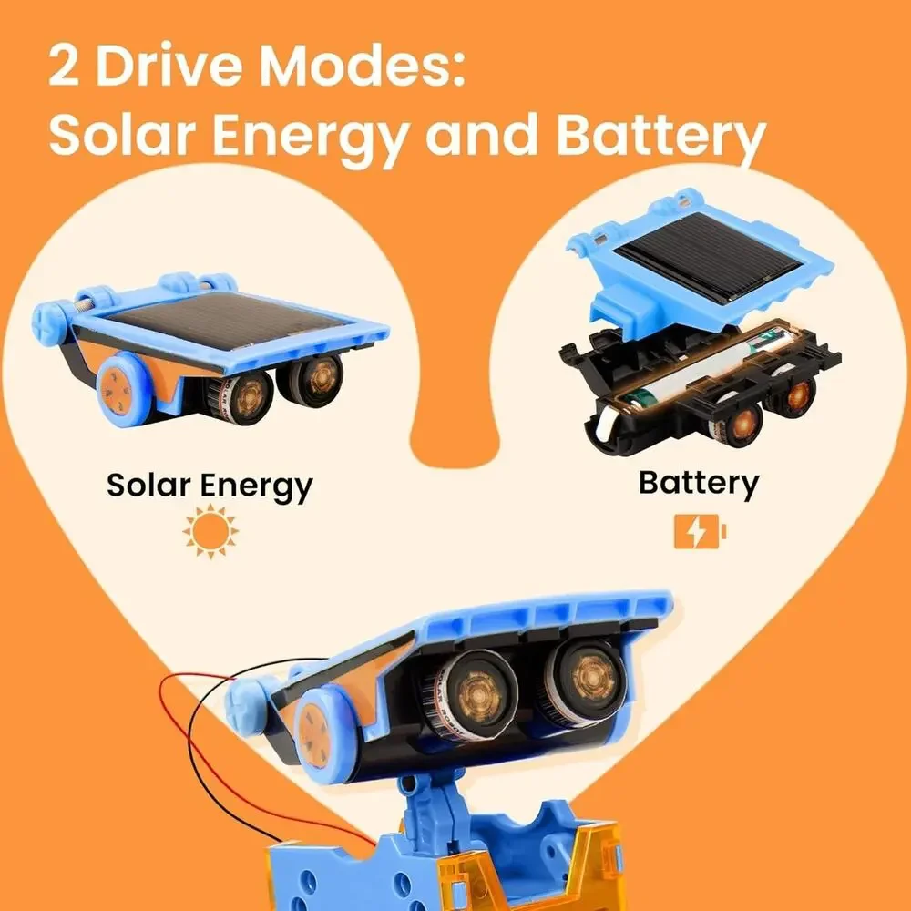 Solar Building Robot Kit STEM Gift for Boys Aged 8-13, DIY Science Blue - Picture 6 of 6